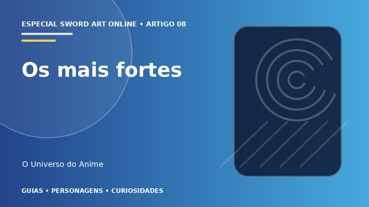 Capa do artigo Os personagens mais fortes de Sword Art Online