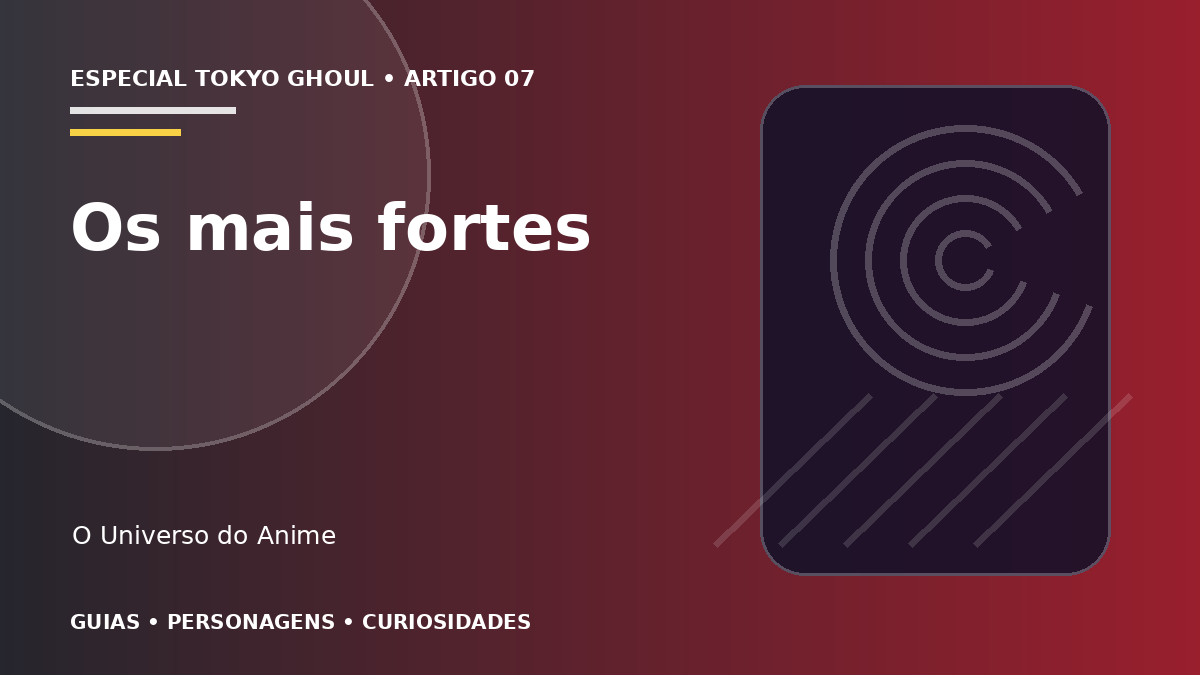 Capa do artigo Os personagens mais fortes de Tokyo Ghoul