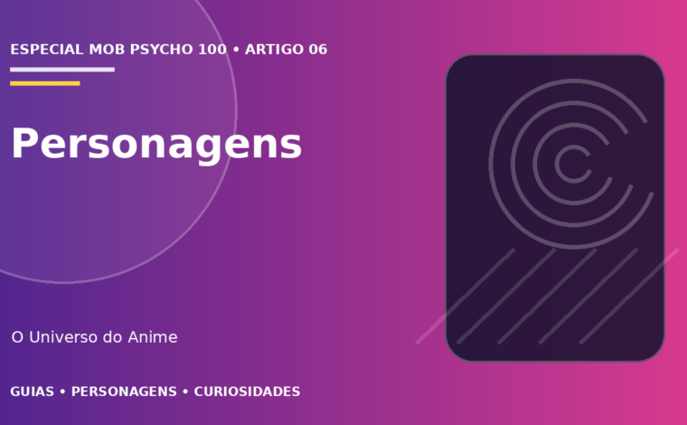 Capa do artigo Personagens de Mob Psycho 100: principais aliados e rivais