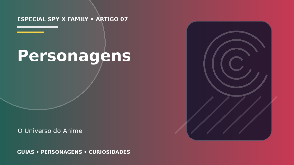 Capa do artigo Personagens de Spy x Family: família, escola e espionagem
