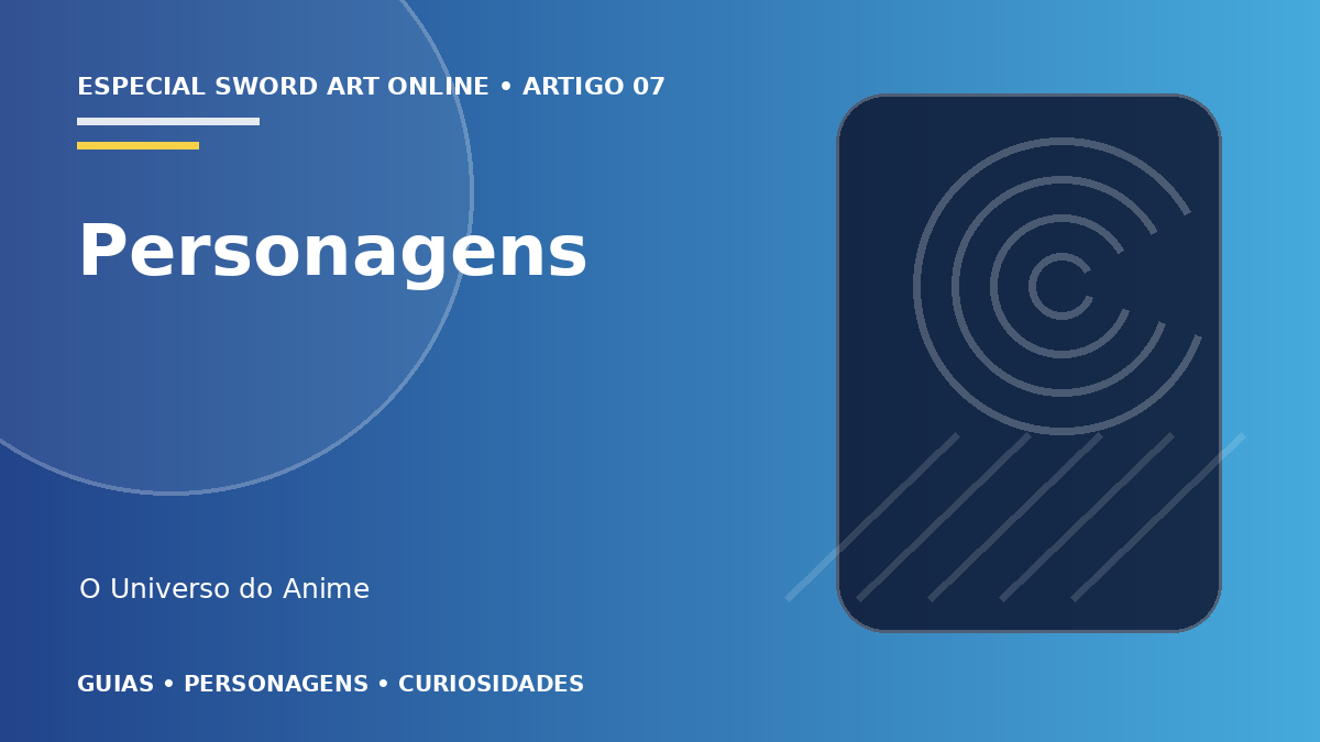 Capa do artigo Personagens de Sword Art Online: principais aliados e rivais