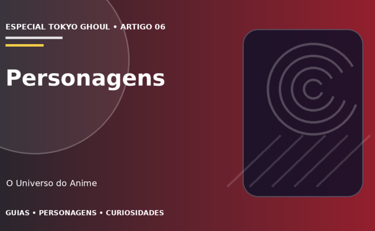 Capa do artigo Personagens de Tokyo Ghoul: aliados, ghouls e investigadores