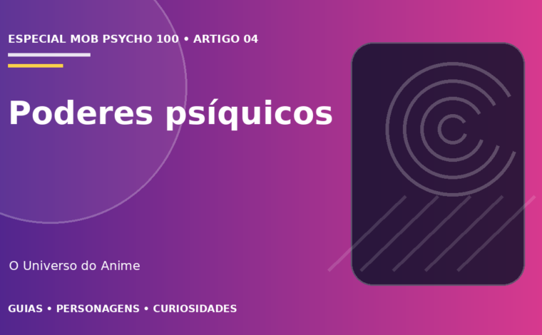 Capa do artigo Poderes psíquicos de Mob Psycho 100 explicados