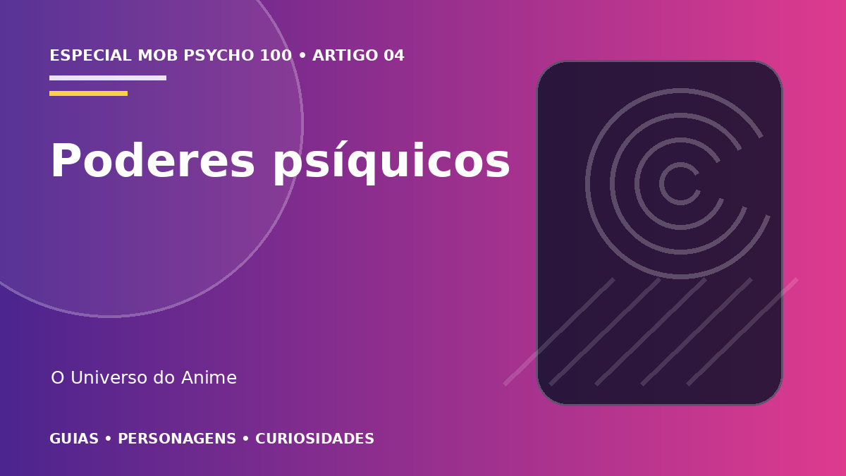 Capa do artigo Poderes psíquicos de Mob Psycho 100 explicados