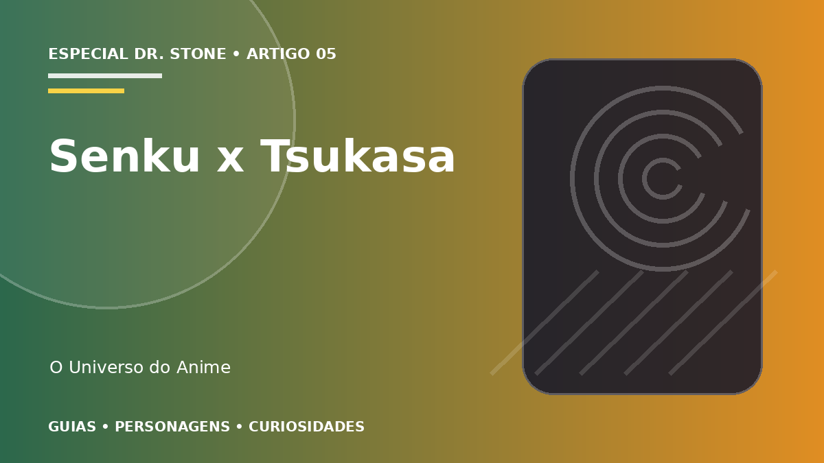 Capa do artigo Senku e Tsukasa: ciência, força e ideologias